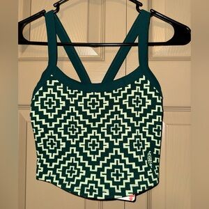 NWT - FP Movement Women's All Clear Jacquard Cami - Evergreen Geo Combo (M/L)